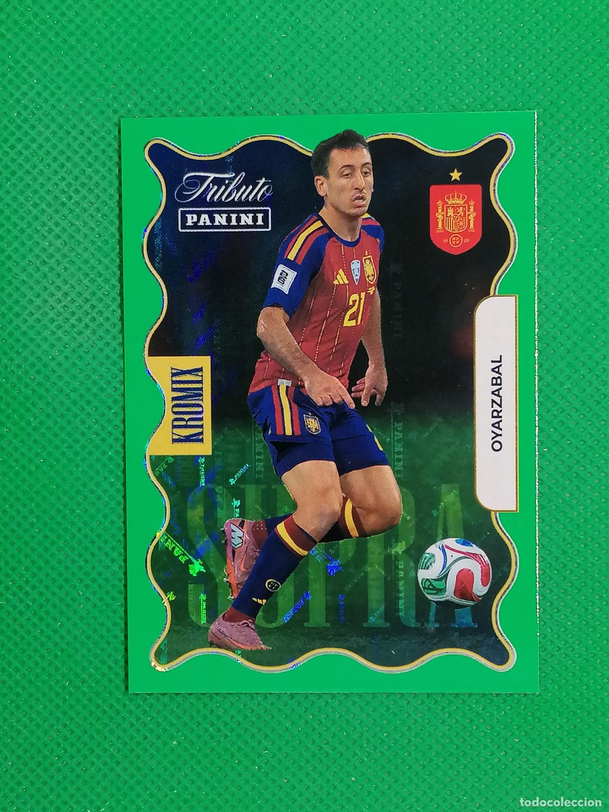 Cromos de f&uacute;tbol: KV80 OYARZABAL KROMIX SUPRA VERDE GREEN ⚽PANINI TRIBUTO SELECCION ESPA&Ntilde;OLA ESPA&Ntilde;A CARD 26 2026⚽