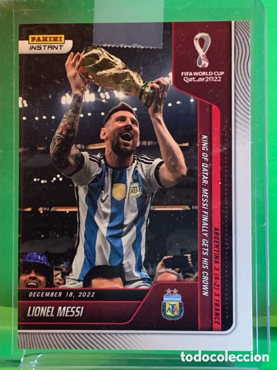 Cromos de f&uacute;tbol: LEO MESSI - PANINI INSTANT - 118 132 ARGENTINA CAMPEON DEL MUNDO QATAR 2022