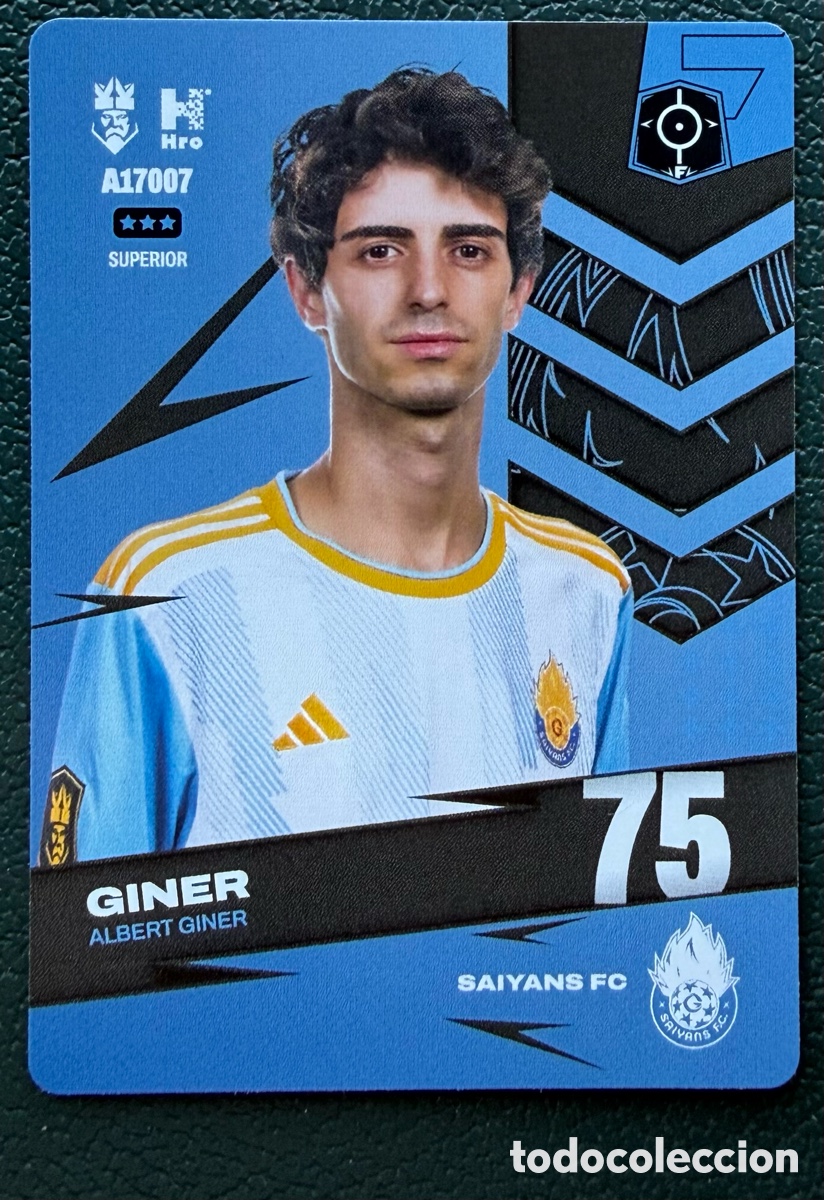 Cromos de f&uacute;tbol: A17007 ALBERT GINER SAIYANS FC FICHAS ALBUM KINGS LEAGUE INFOJOBS 2024 KOLEX