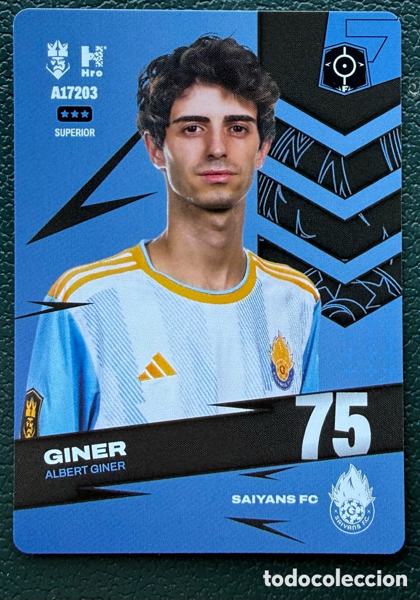 Cromos de f&uacute;tbol: A17203 ALBERT GINER SAIYANS FC FICHAS ALBUM KINGS LEAGUE INFOJOBS 2024 KOLEX