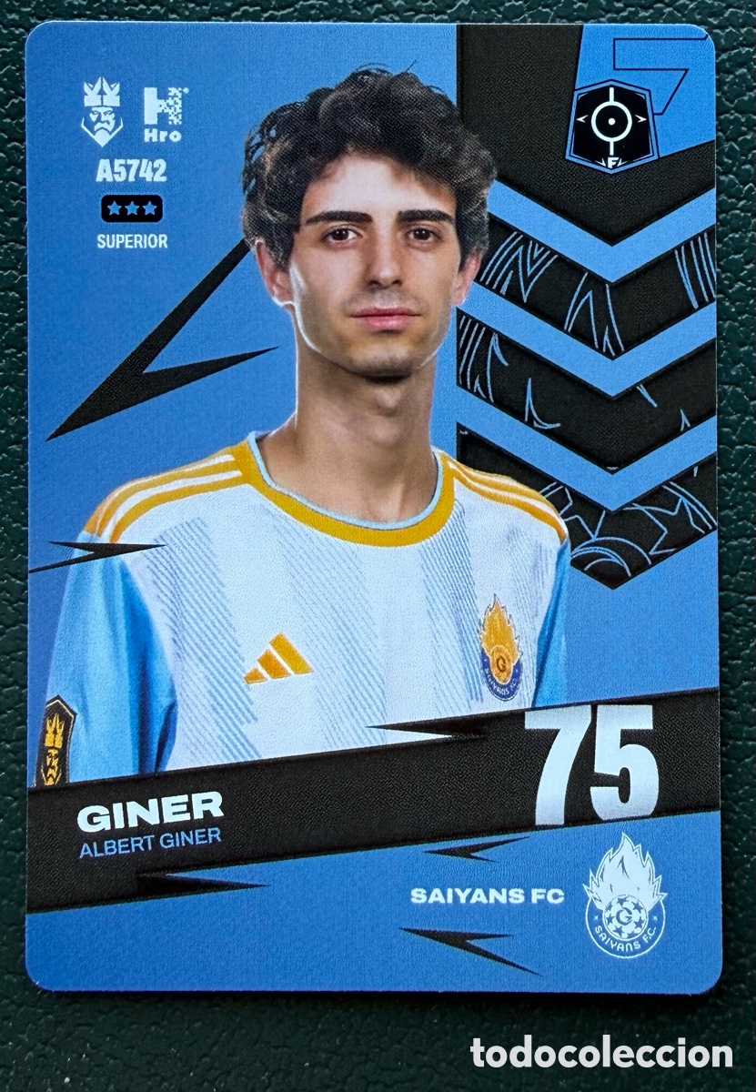 Football Stickers: A5742 ALBERT GINER SAIYANS FC FICHAS ALBUM KINGS LEAGUE INFOJOBS 2024 KOLEX