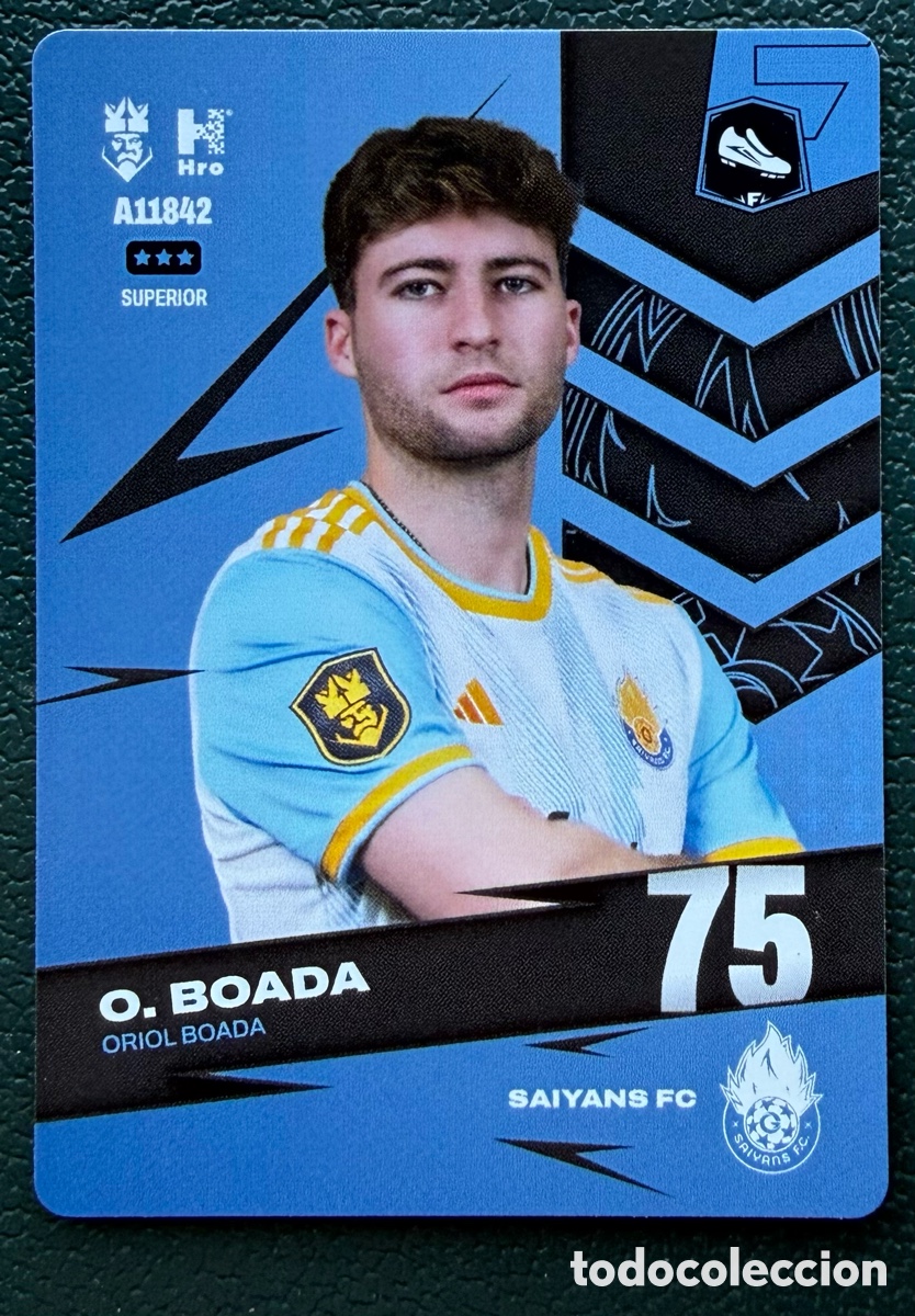 Football Stickers: A11842 ORIOL BOADA SAIYANS FC FICHAS ALBUM KINGS LEAGUE INFOJOBS 2024 KOLEX