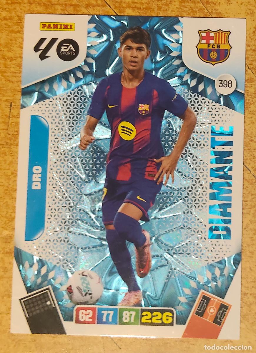 Cromos de f&uacute;tbol: ADRENALYN XL 2025-26 CARD DIAMANTE N&ordm; 398 DRO FC BARCELONA
