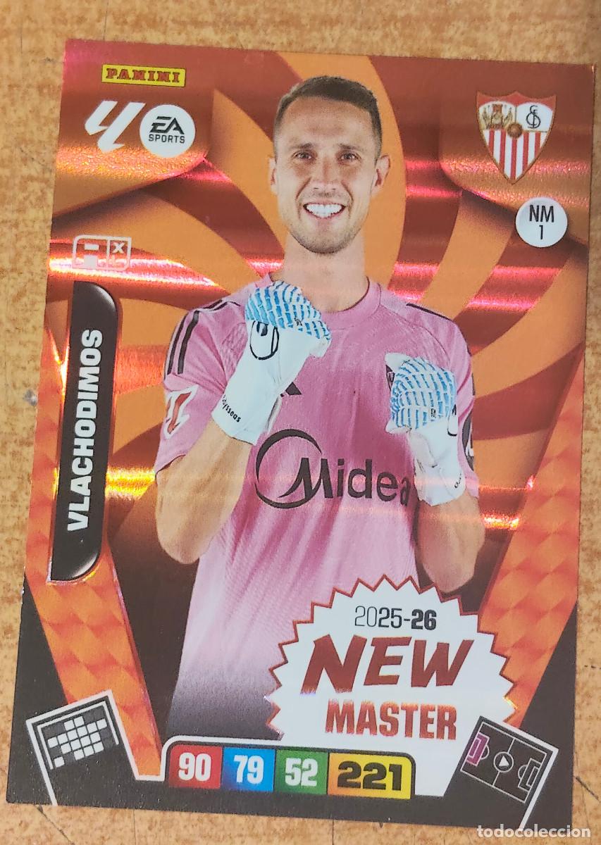 Cromos de f&uacute;tbol: NM1 1 Vlachodimos | Sevilla FC | New Master | Adrenalyn XL LaLiga 2025 2026 Panini