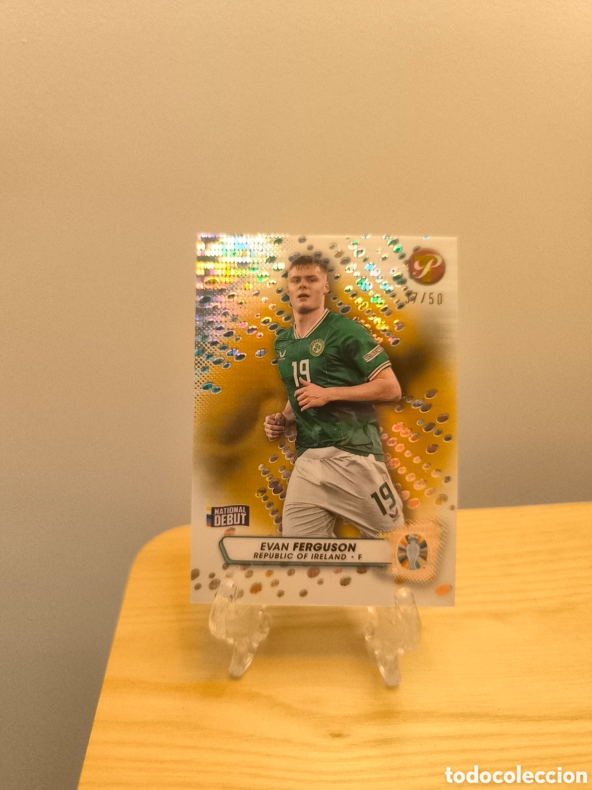 Cromos de f&uacute;tbol: Evan Ferguson numerada /50 Topps Pristine Irlanda