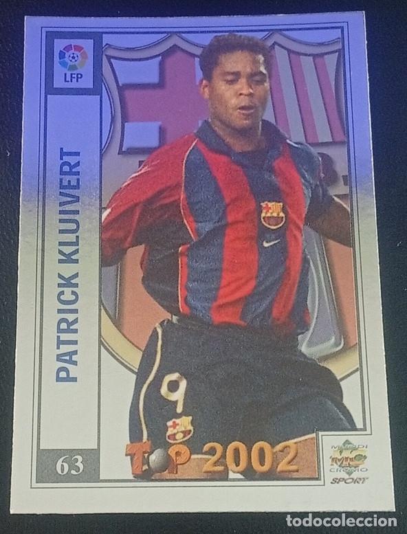 Cromos de f&uacute;tbol: 63 PATRICK KLUIVERT FUTBOL CLUB BARCELONA TOP LIGA 2001 2002 01 02 CROMOS MUNDICROMO CARDS PANINI
