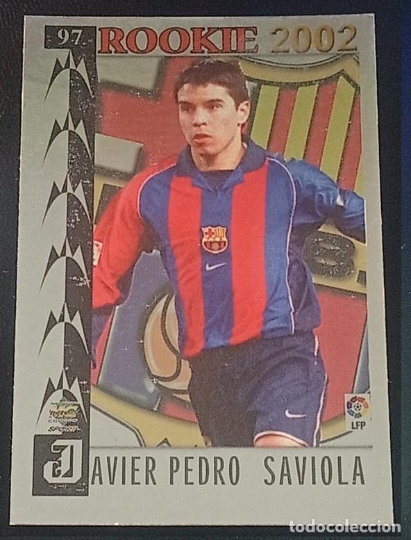 Cromos de f&uacute;tbol: 97 rookie SAVIOLA BARCELONA TOP LIGA 2001 2002 01 02 CROMOS MUNDICROMO CARDS PANINI