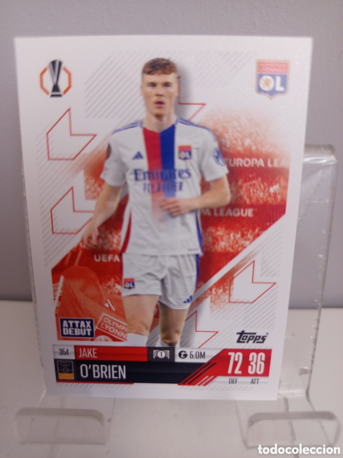Cromos de f&uacute;tbol: ❇️ CROMO CARD ⚽ O'BRIEN OLYMPIQUE DE LYON 354 2024 2025 24 25 MATCH ATTAX CHAMPIONS LEAGUE TOPPS ❇️
