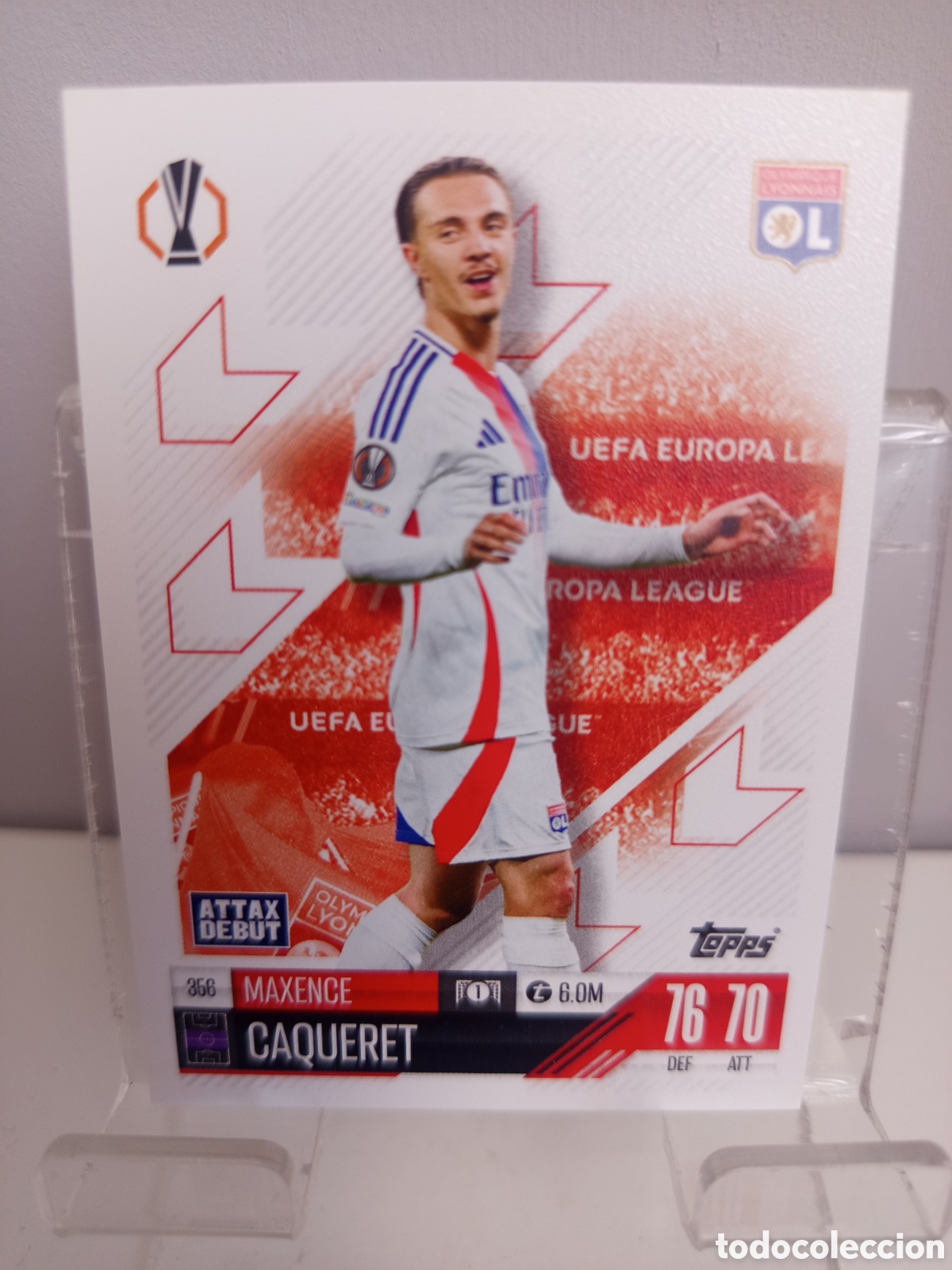 Cromos de f&uacute;tbol: ❇️ CROMO CARD ⚽ CAQUERET OLYMPIQUE DE LYON 356 2024 2025 24 25 MATCH ATTAX CHAMPIONS LEAGUE TOPPS ❇️