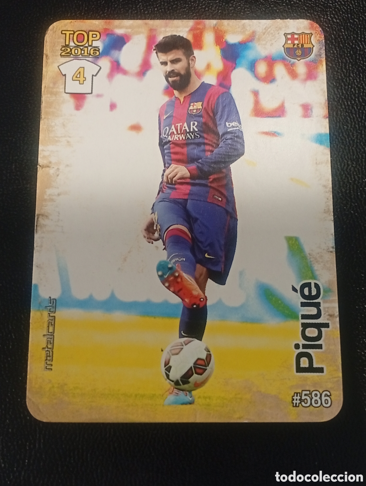 Cromos de f&uacute;tbol: 586 brillo mate PIQUE BARCELONA MUNDICROMO 2015 2016 15 16 CROMOS CARDS PANINI TOPPS ESPA&Ntilde;A SPAIN