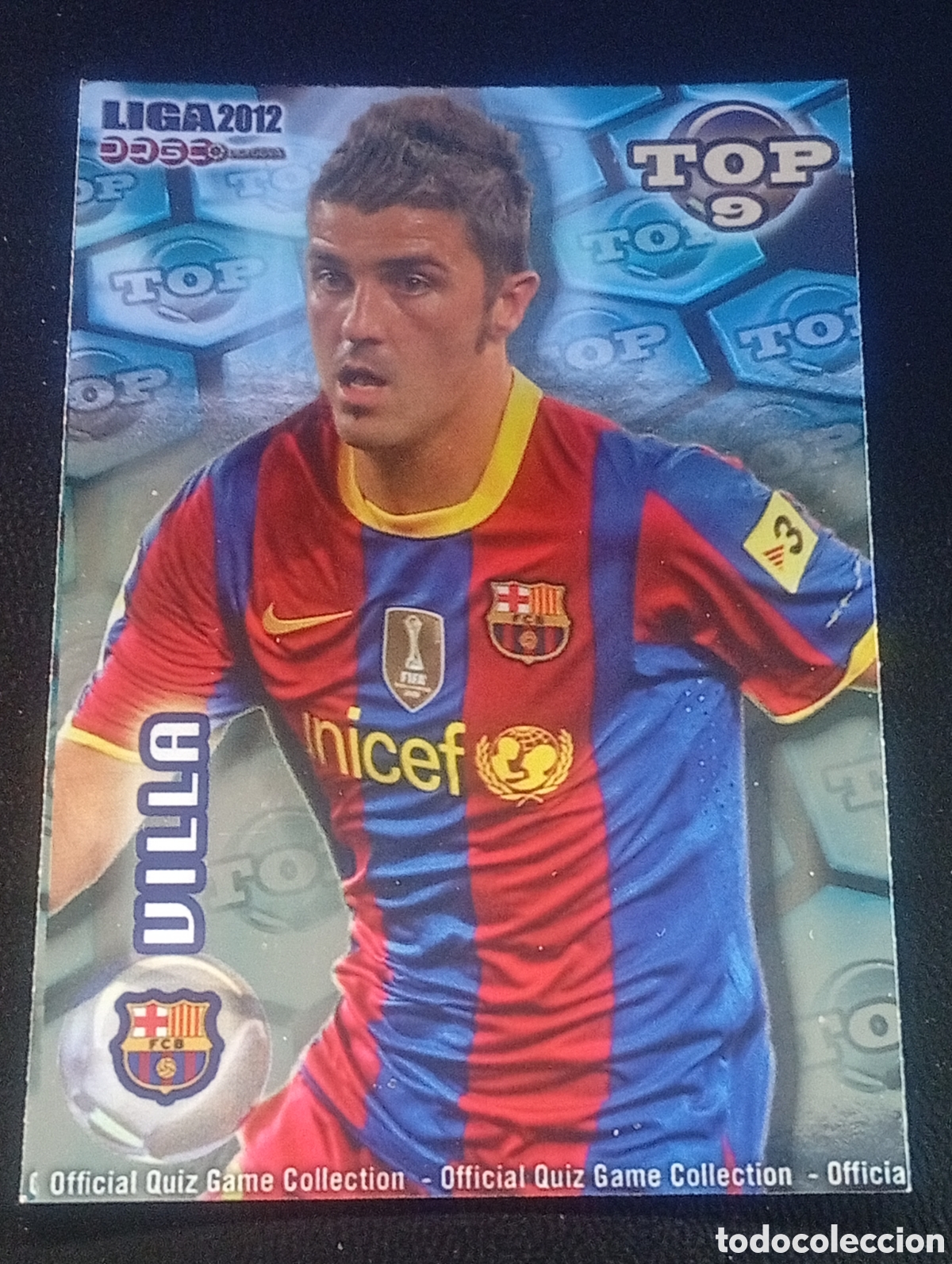 Cromos de f&uacute;tbol: 622 brillo azul VILLA BARCELONA MUNDICROMO 2012 2013 12 13 CROMOS CARDS PANINI TCG MEGACRACKS TOPPS