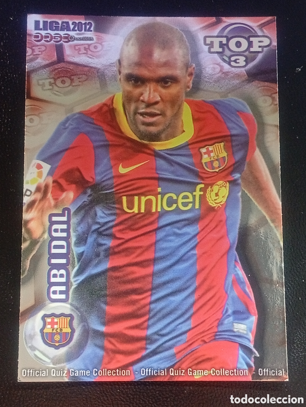 Cromos de f&uacute;tbol: 577 brillo rojo liso ABIDAL BARCELONA MUNDICROMO 2012 2013 13 CROMO CARDS PANINI MEGACRACKS TOPPS