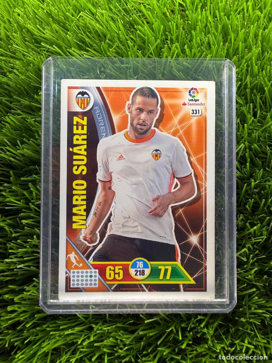 Cromos de f&uacute;tbol: N&ordm; 331 Mario Su&aacute;rez Valencia CF Adrenalyn XL 16 17