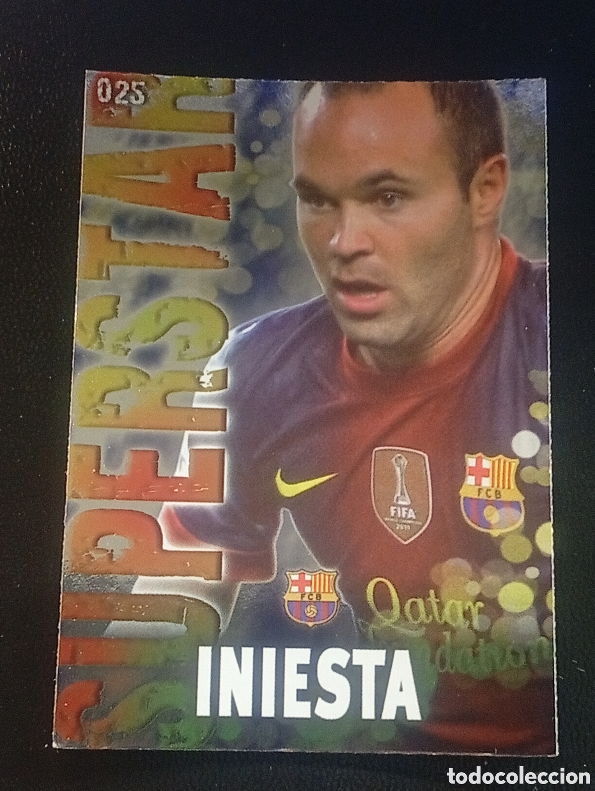 Cromos de f&uacute;tbol: 25 brillo liso INIESTA BARCELONA 2013 2014 13 14 PANINI MEGACRACKS TOPPS ADRENALYN CROMOS CARDS