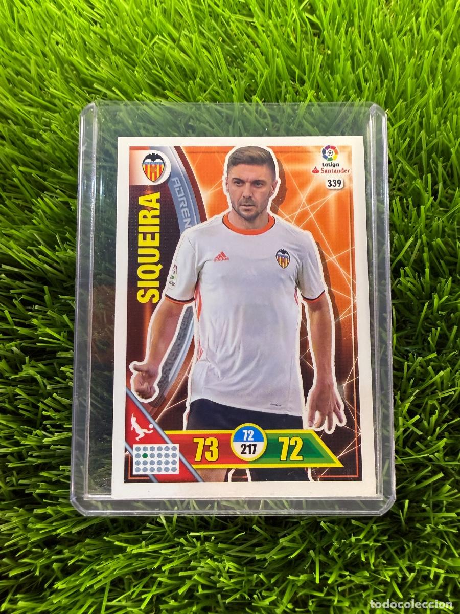Cromos de f&uacute;tbol: N&ordm; 339 Siqueira Valencia CF Adrenalyn XL 16 17