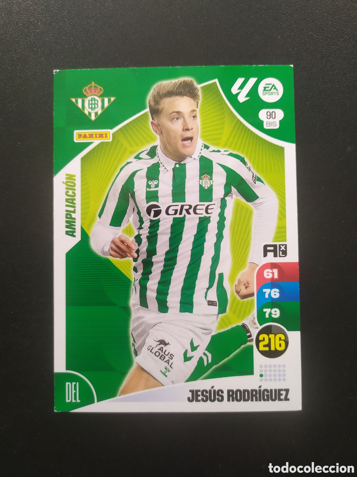 Cromos de f&uacute;tbol: Adrenalyn 2024 2025 24 25 panini Jes&uacute;s Rodr&iacute;guez ampliaci&oacute;n n&deg; 90 bis Real Betis