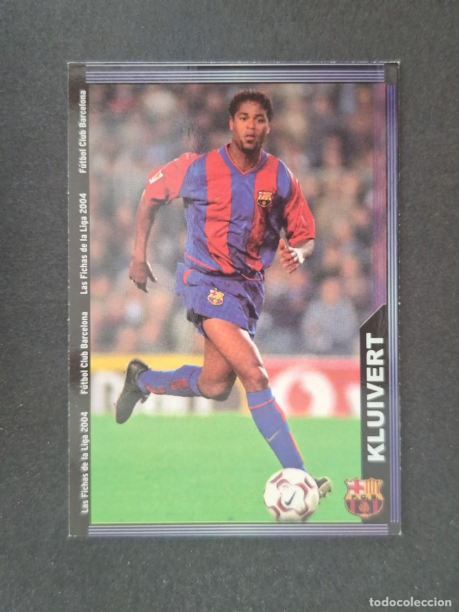 Cromos de f&uacute;tbol: L1 KLUIVERT F. C. BARCELONA 157 MUNDICROMO LAS FICHAS DE LA LIGA 2004 03 04