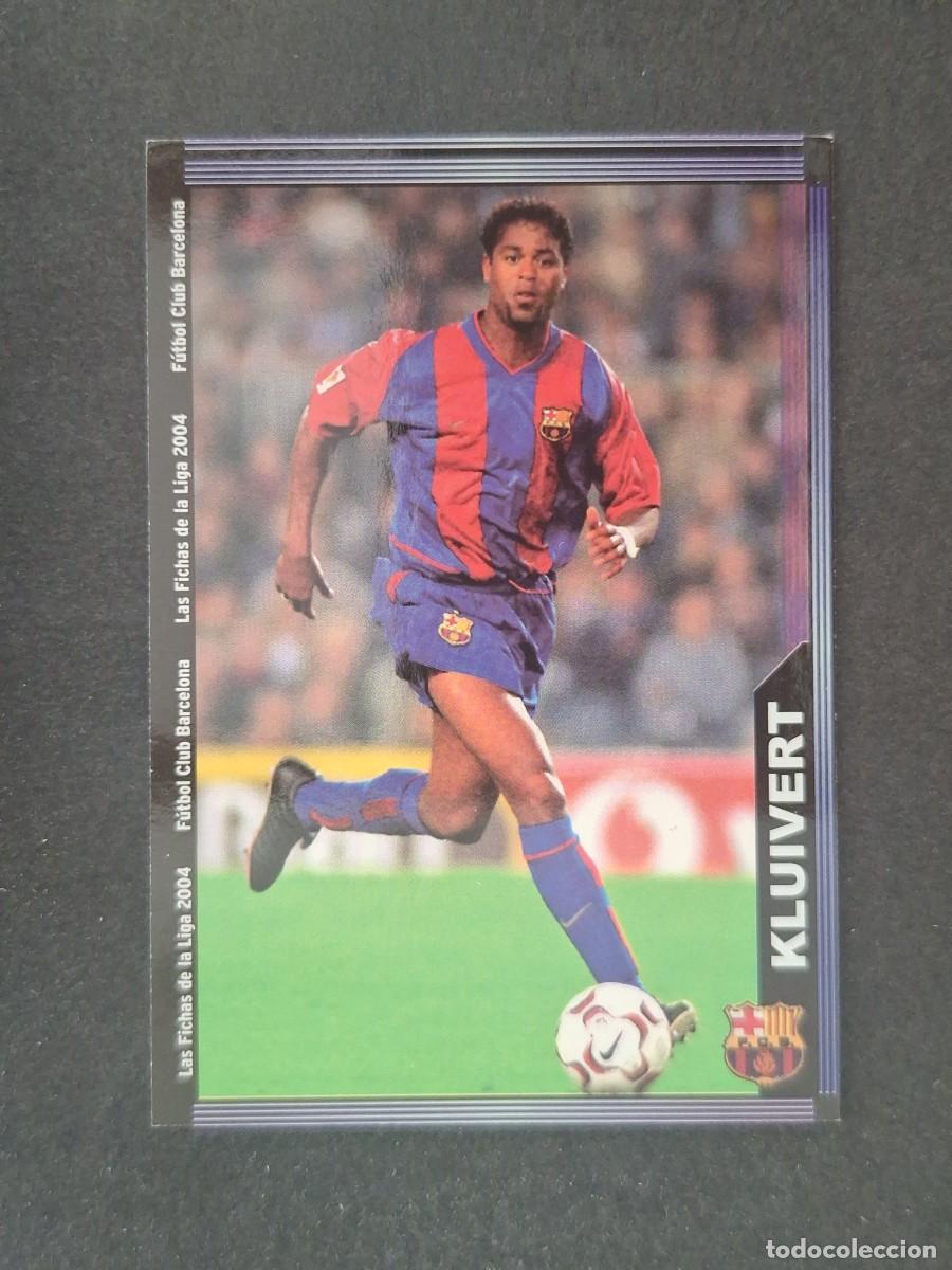 Cromos de f&uacute;tbol: L1 KLUIVERT F. C. BARCELONA 157 MUNDICROMO LAS FICHAS DE LA LIGA 2004 03 04