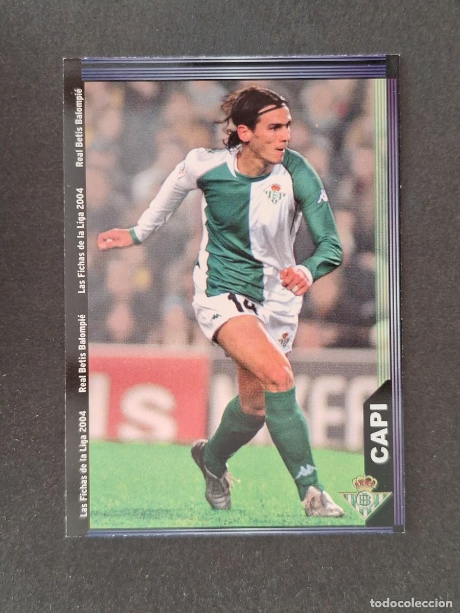 Figurine di Calcio: L1 CAPI REAL BETIS BALOMPIE 206 MUNDICROMO LAS FICHAS DE LA LIGA 2004 03 04