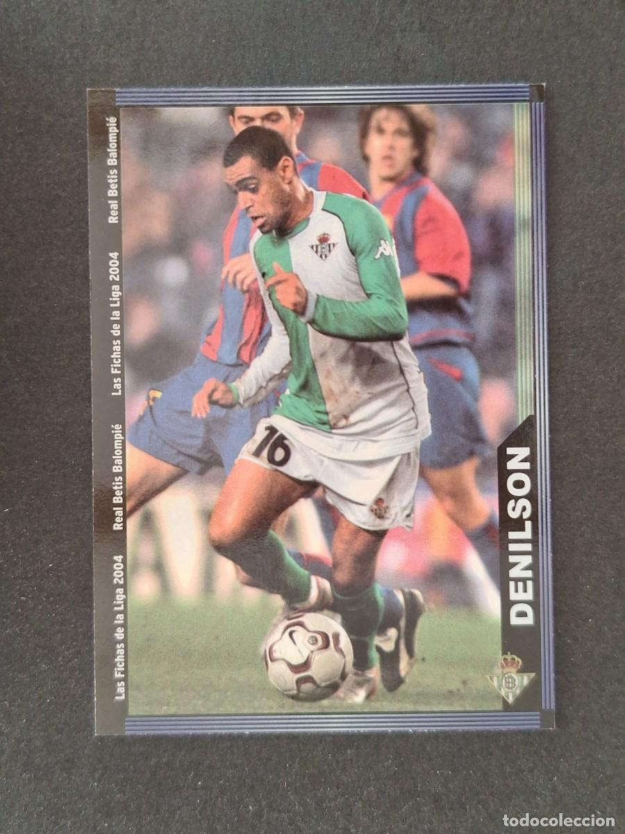 Figurine di Calcio: L1 DENILSON REAL BETIS BALOMPIE 208 MUNDICROMO LAS FICHAS DE LA LIGA 2004 03 04