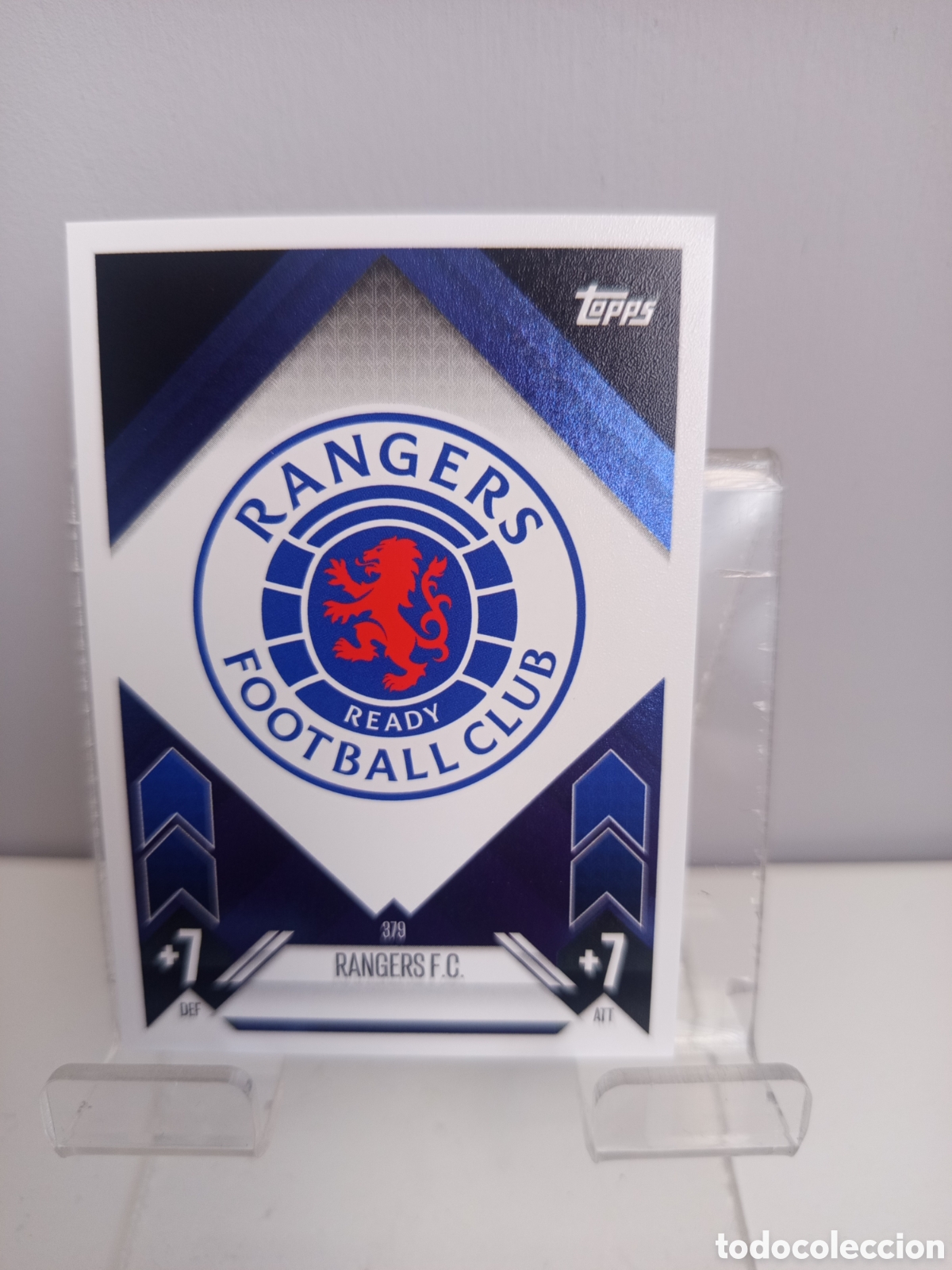 Cromos de f&uacute;tbol: ❇️ CROMO CARD ⚽ ESCUDO RANGERS 379 2024 2025 24 25 MATCH ATTAX CHAMPIONS LEAGUE TOPPS ❇️