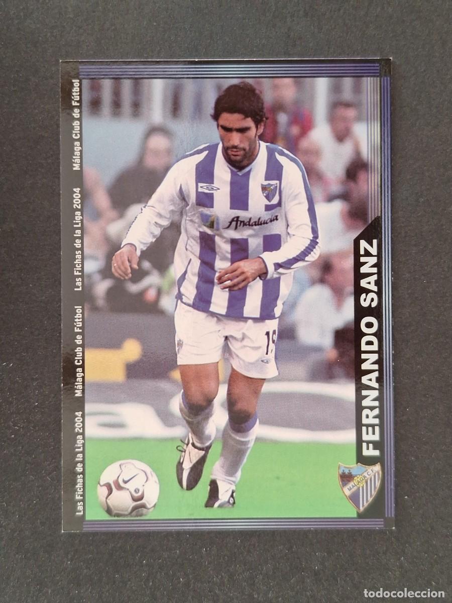 Cromos de f&uacute;tbol: L1 FERNANDO SANZ MALAGA C. F. 331 MUNDICROMO LAS FICHAS DE LA LIGA 2004 03 04