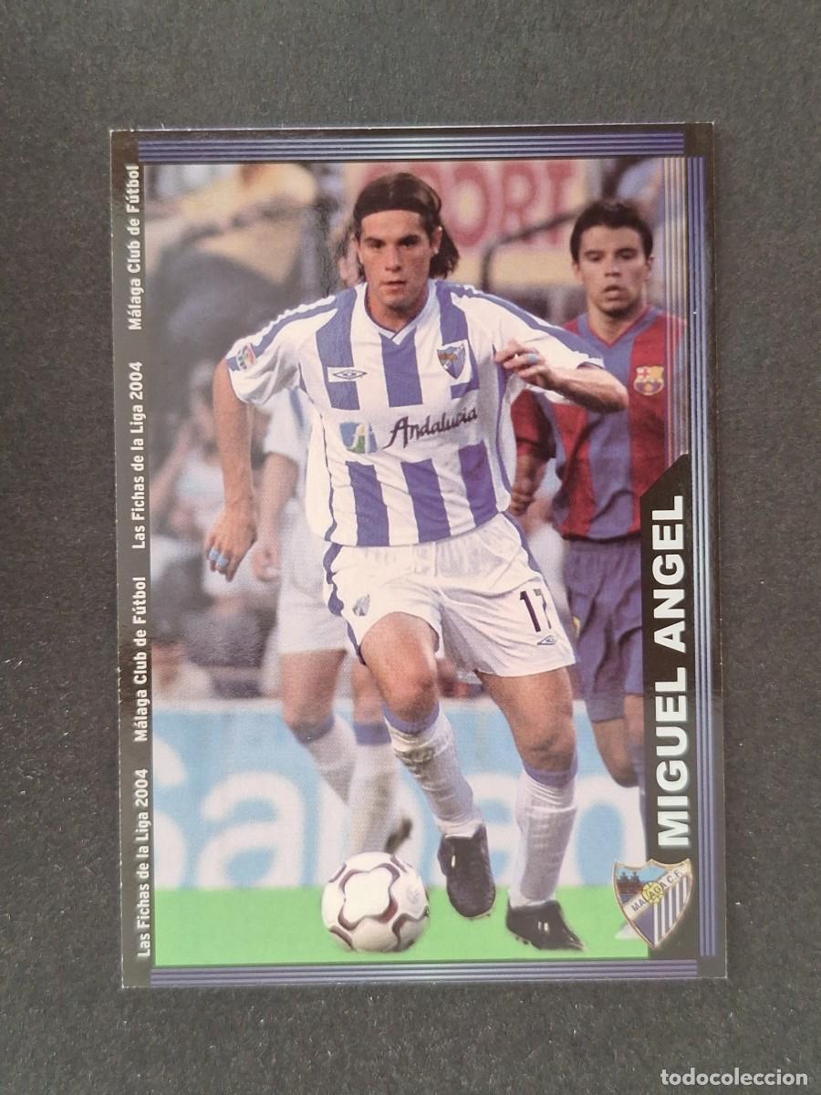 Cromos de f&uacute;tbol: L1 MIGUEL ANGEL MALAGA C. F. 334 MUNDICROMO LAS FICHAS DE LA LIGA 2004 03 04