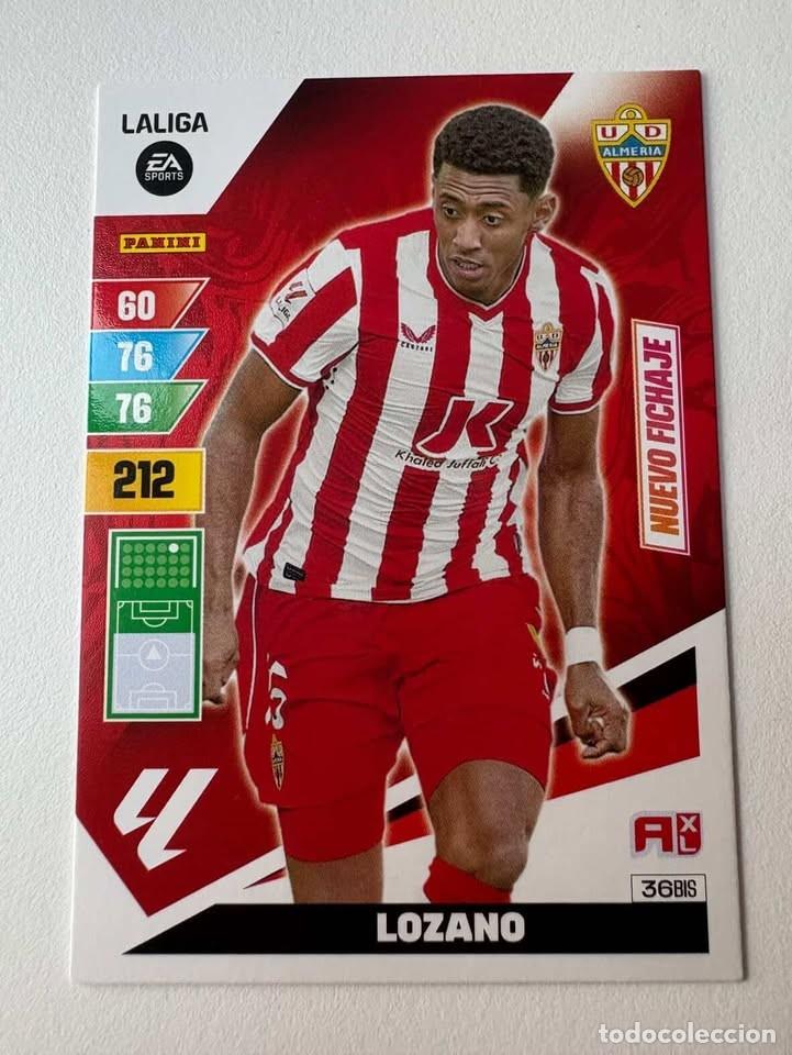 Cartes &agrave; collectionner de Football: Carta Lozano Nuevo Fichaje 36bis Almer&iacute;a Adrenalyn 2023-24