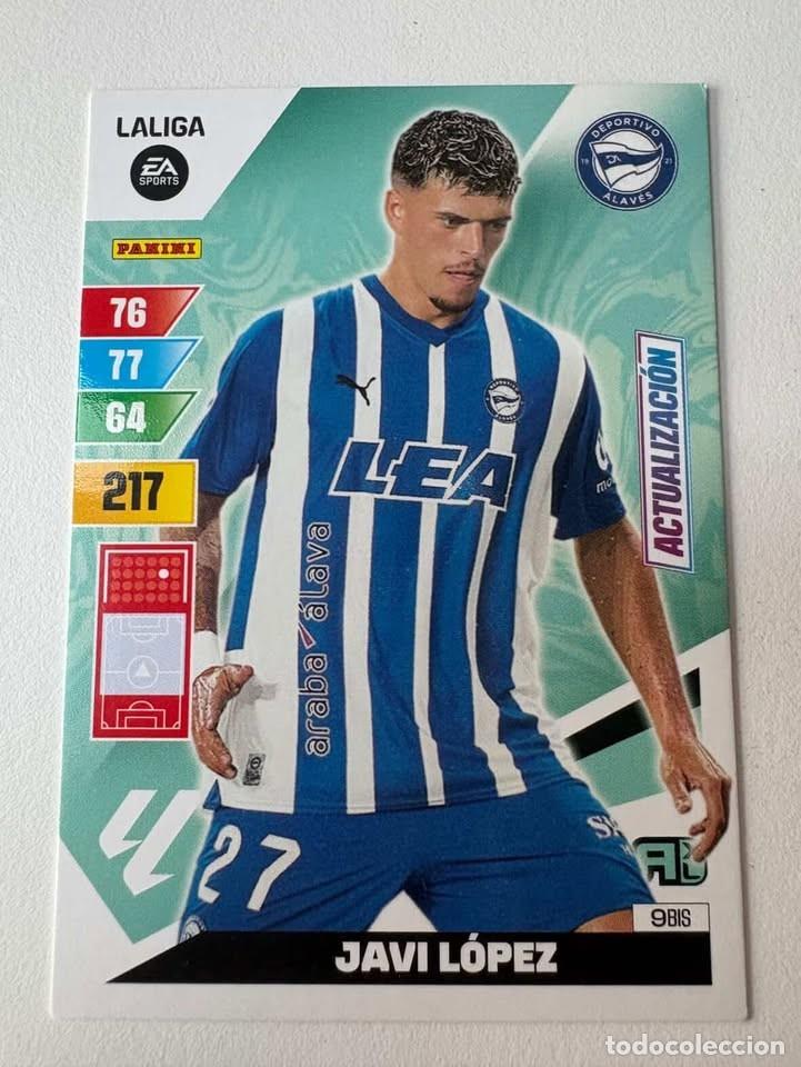 Cromos de f&uacute;tbol: Carta Javi L&oacute;pez Actualizaci&oacute;n Alav&eacute;s 9bis Adrenalyn 2023-24