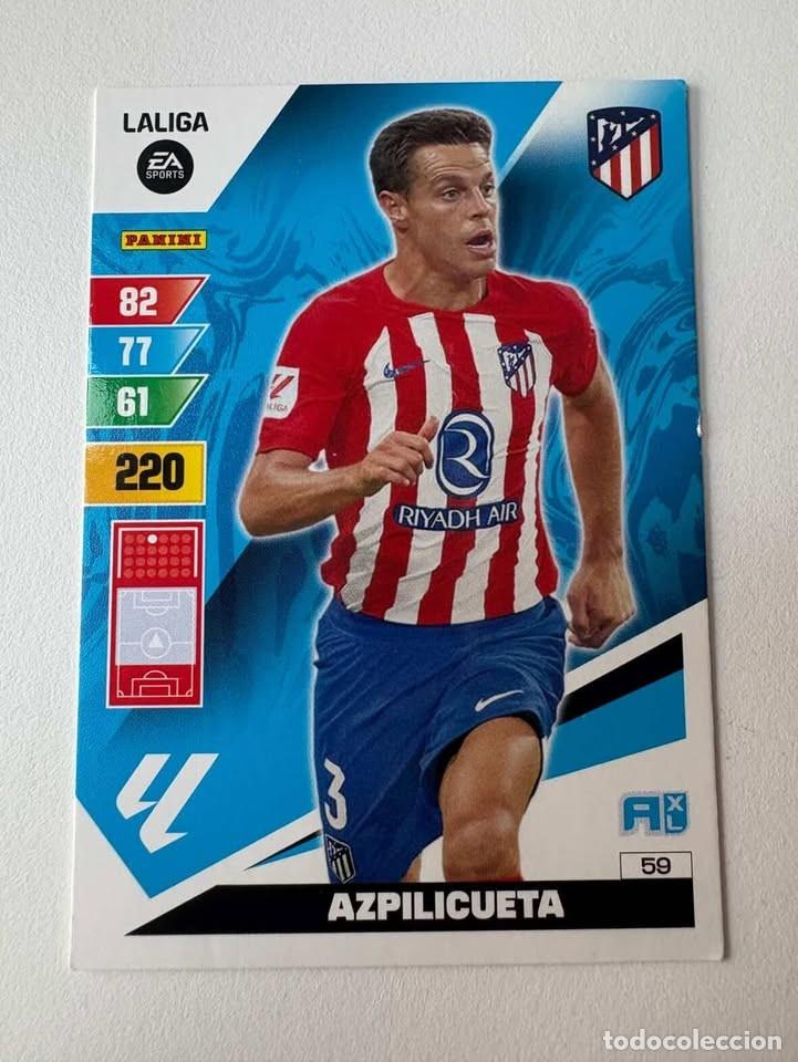 Cromos de f&uacute;tbol: Carta Azpilicueta Atl&eacute;tico De Madrid 59 Adrenalyn 2023-24