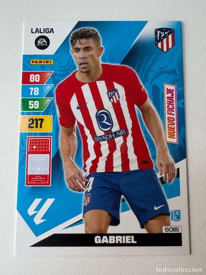 Figurine di Calcio: Carta Gabriel Nuevo Fichaje Atl&eacute;tico De Madrid 60bis Adrenalyn 2023-24