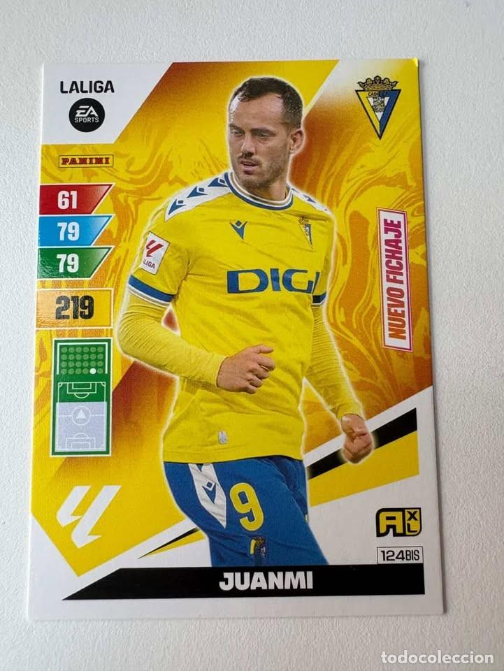 Fu&szlig;ball-Sticker: Carta Juanmi Nuevo Fichaje C&aacute;diz 124bis Adrenalyn 2023-24