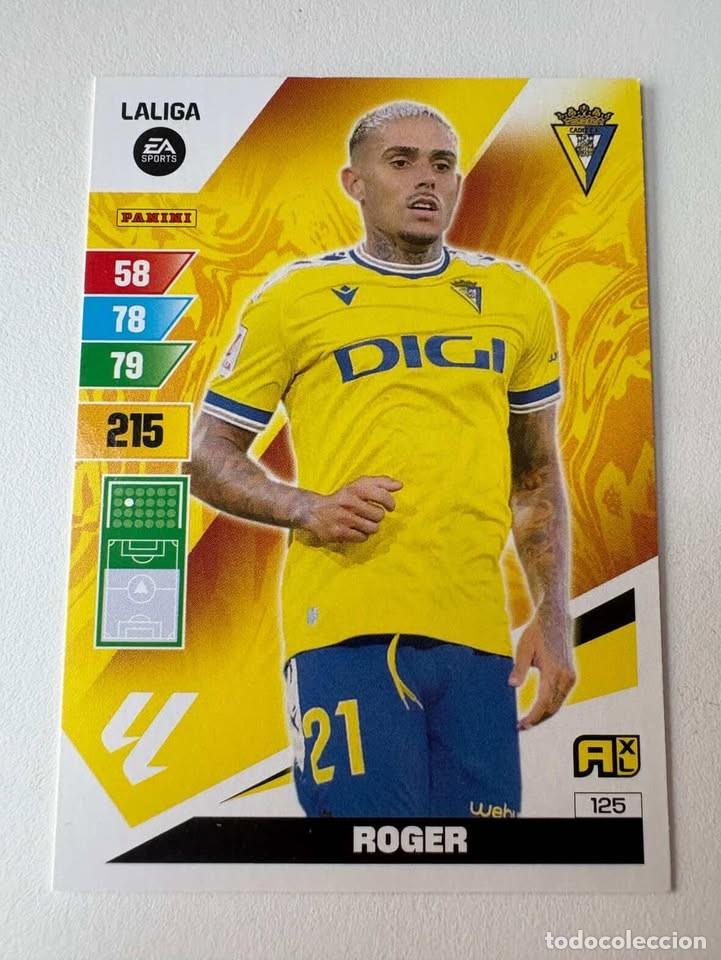 Fu&szlig;ball-Sticker: Carta Roger C&aacute;diz 125 Adrenalyn 2023-24