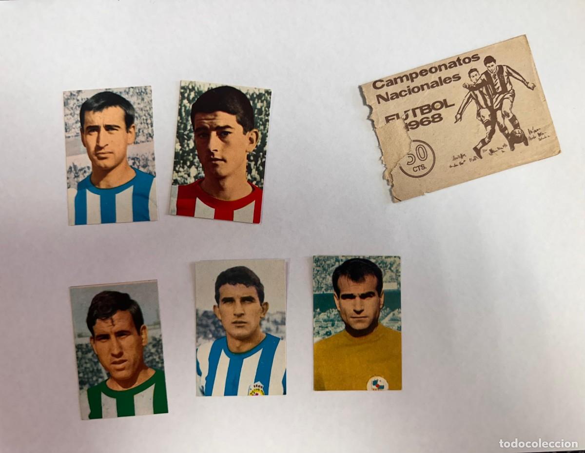 Fu&szlig;ball-Sticker: Lote 5 Card Editorial Ruiz Romero Campeonatos Nacionales 1967 68 Sobre Abierto