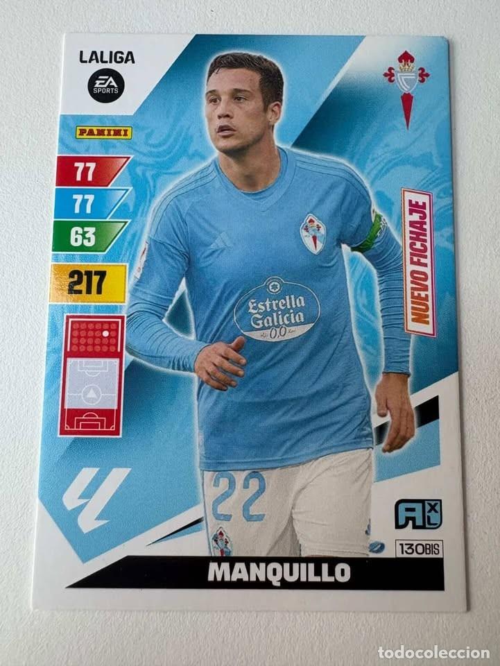 Fu&szlig;ball-Sticker: Carta Manquillo Nuevo Fichaje Celta 130bis Adrenalyn 2023-24