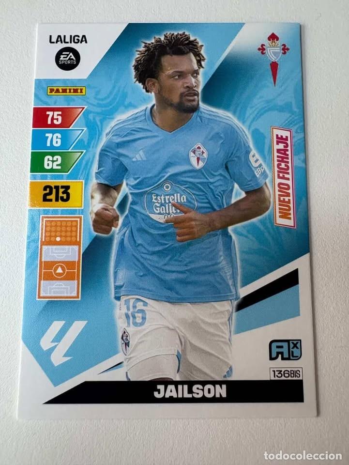 Fu&szlig;ball-Sticker: Carta Jailson Nuevo Fichaje Celta 136bis Adrenalyn 2023-24