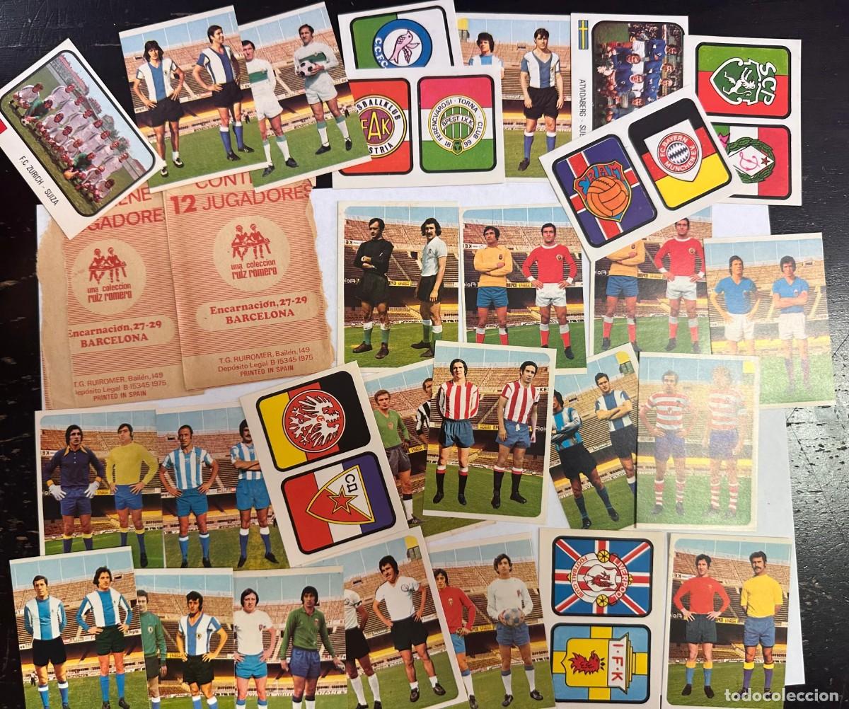 Cromos de f&uacute;tbol: Lote 27 Card Campeonato Nacional de Futbol Copa Europa y Recopa 1975 76 2 Sobres abiertos