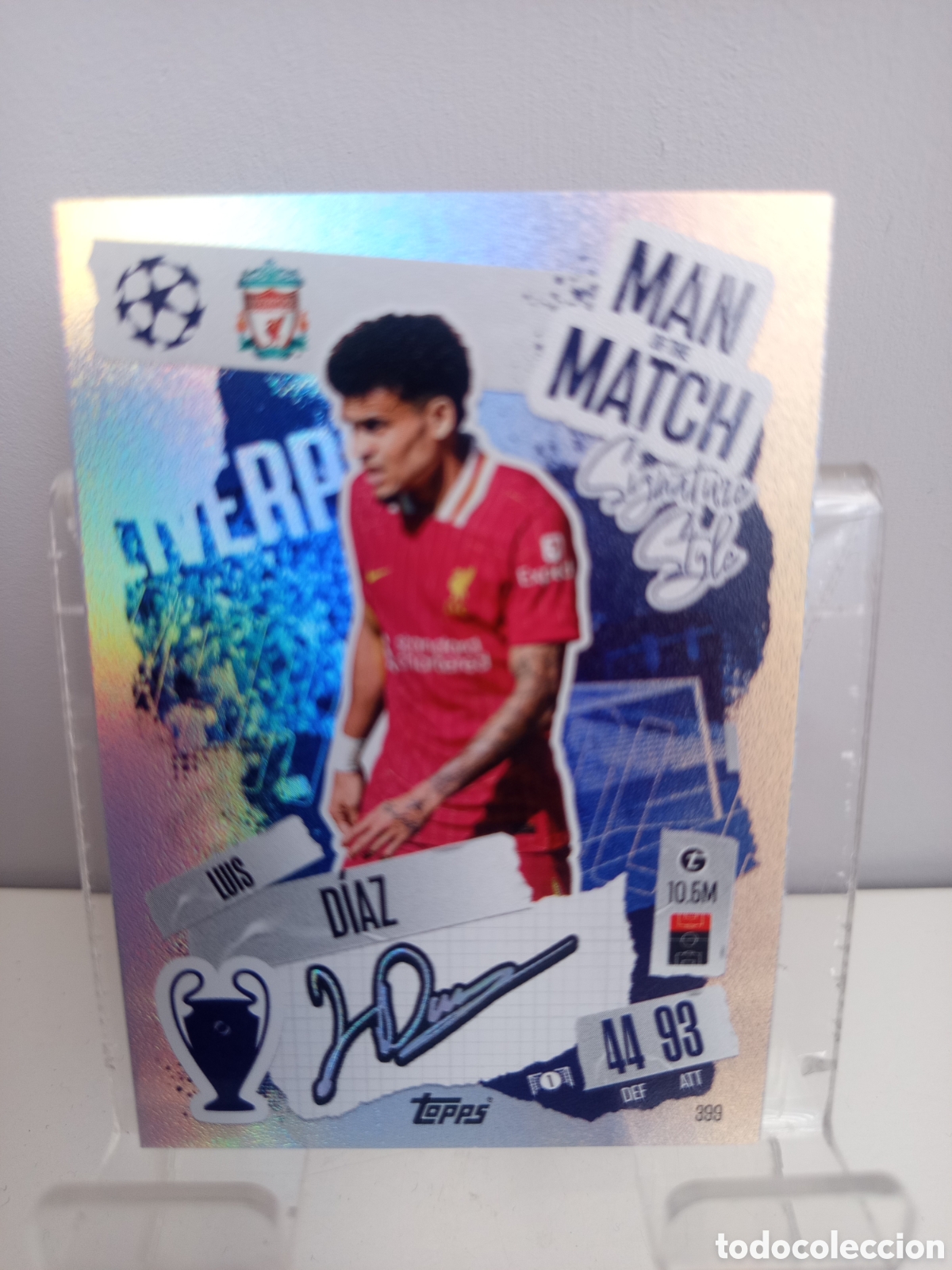 Fu&szlig;ball-Sticker: ❇️ CROMO ⚽ LUIS D&Iacute;AZ LIVERPOOL MAN MATCH 399 2024 2025 24 25 MATCH ATTAX CHAMPIONS LEAGUE TOPPS ❇️