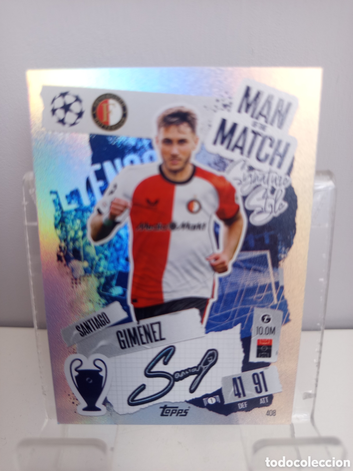 Cromos de f&uacute;tbol: ❇️ CROMO ⚽ GIM&Eacute;NEZ FEYENOORD 408 MAN MATCH 399 2024 2025 24 25 MATCH ATTAX CHAMPIONS LEAGUE TOPPS ❇️