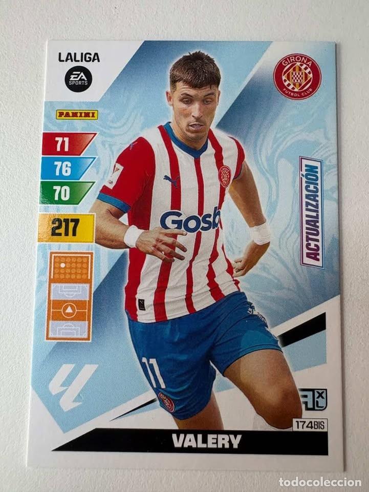 Cromos de f&uacute;tbol: Carta Valery Actualizaci&oacute;n Girona 174bis Adrenalyn 2023-24