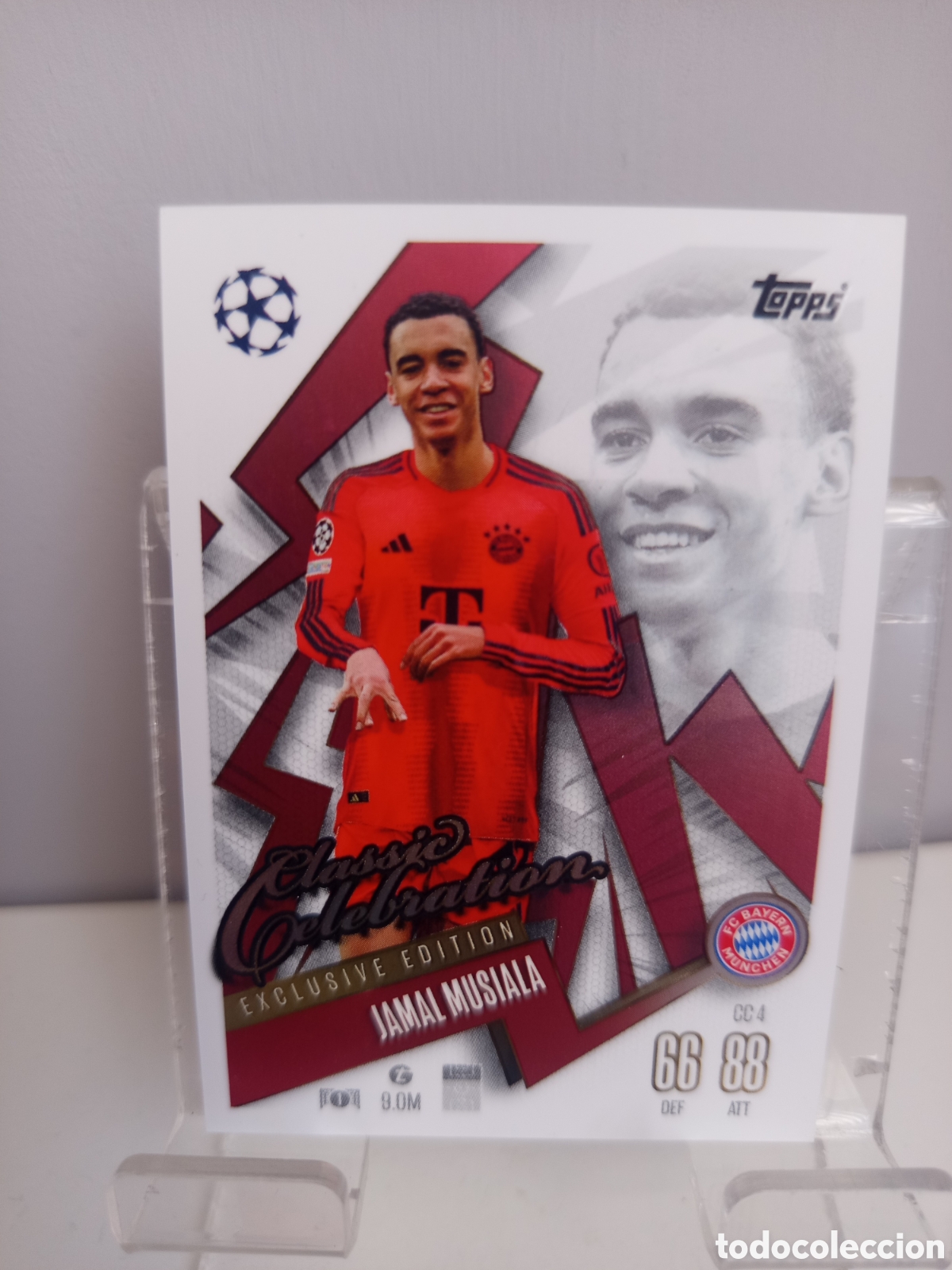 Cromos de f&uacute;tbol: ❇️ CROMO ⚽ MUSIALA BAYERN DE MUNICH CC4 CELEBRATION 24 25 MATCH ATTAX CHAMPIONS LEAGUE TOPPS ❇️