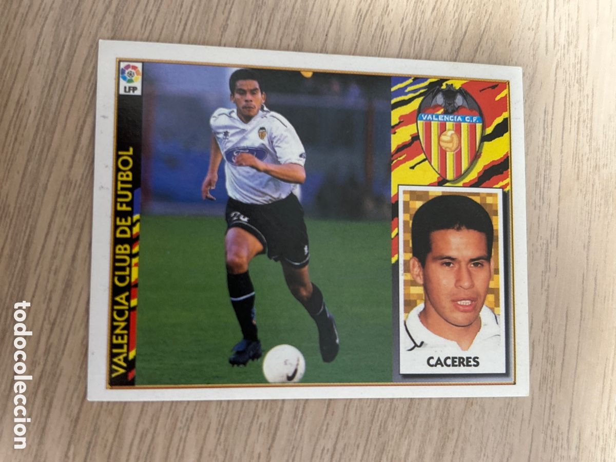 Cromos de f&uacute;tbol: CACERES VALENCIA LIGA ESTE 1997 1998 97 98 NUNCA PEGADO SIN PEGAR