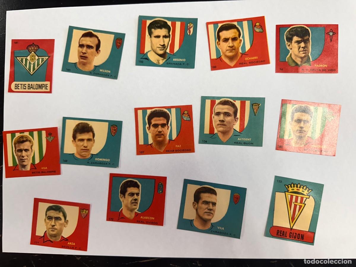 Cromos de f&uacute;tbol: Lote 14 Cromos Liga 1958 1959 Sin pegar