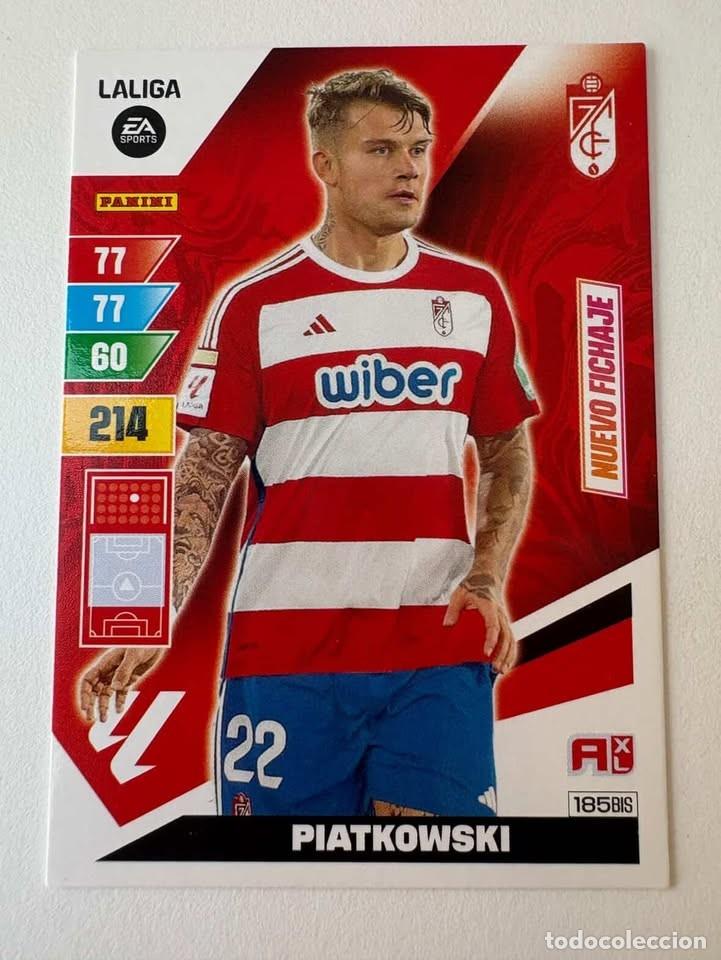 Cromos de f&uacute;tbol: Carta Piatkowski Nuevo Fichaje Granada 185bis Adrenalyn 2023-24