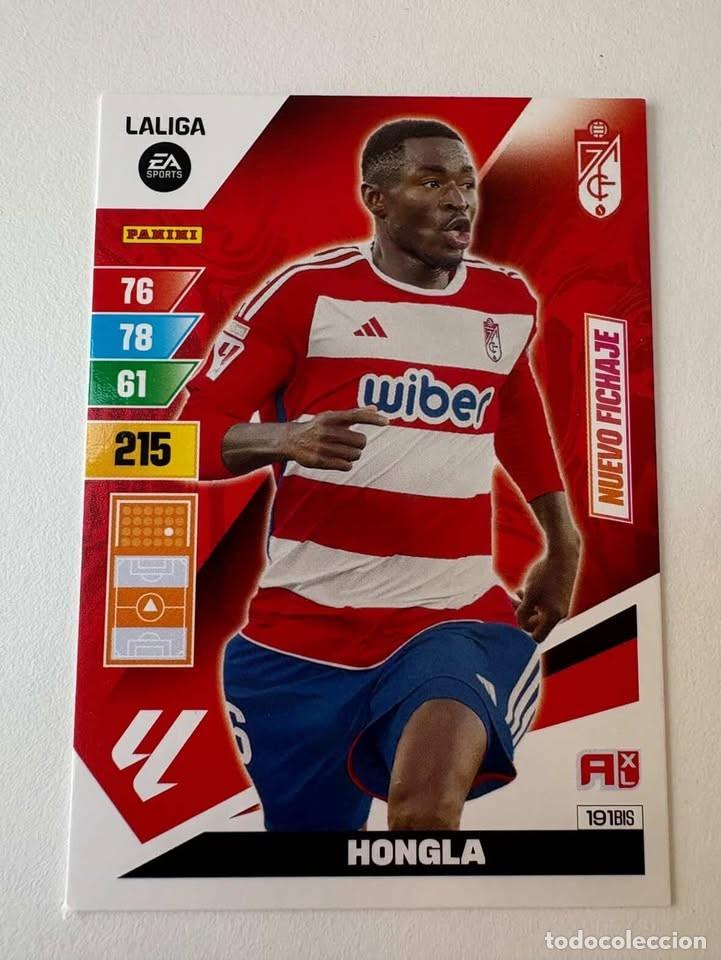 Cromos de f&uacute;tbol: Carta Hongla Nuevo Fichaje Granada 191bis Adrenalyn 2023-24
