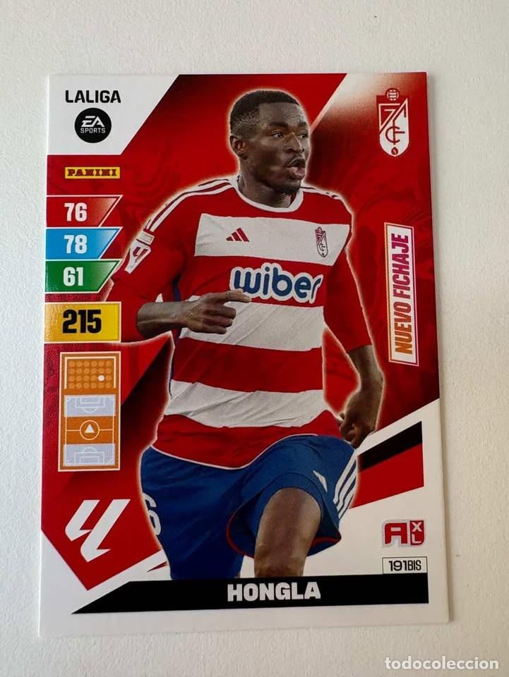 Cromos de f&uacute;tbol: Carta Hongla Nuevo Fichaje Granada 191bis Adrenalyn 2023-24