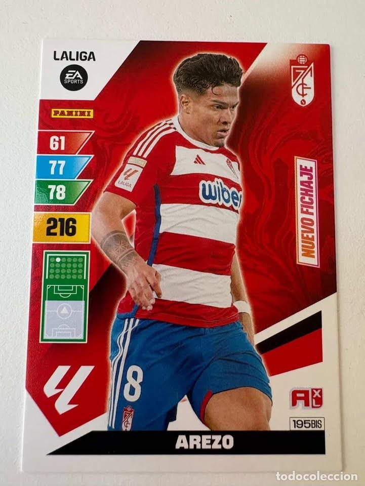 Cromos de f&uacute;tbol: Carta Arezo Nuevo Fichaje Granada 195bis Adrenalyn 2023-24