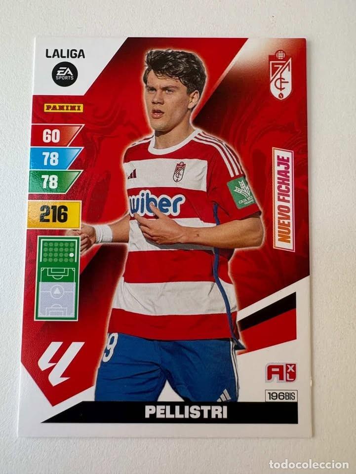 Cromos de f&uacute;tbol: Carta Pellistri Nuevo Fichaje Granada 196bis Adrenalyn 2023-24