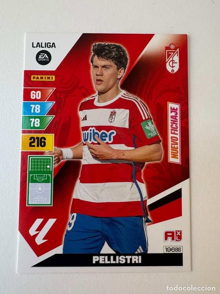 Cromos de f&uacute;tbol: Carta Pellistri Nuevo Fichaje Granada 196bis Adrenalyn 2023-24
