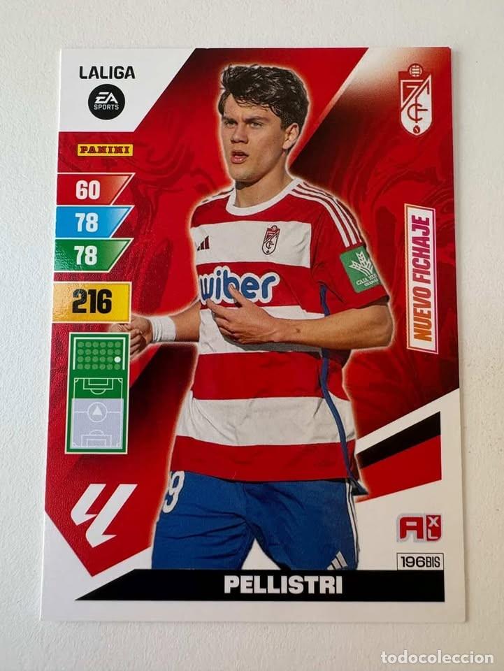 Cromos de f&uacute;tbol: Carta Pellistri Nuevo Fichaje Granada 196bis Adrenalyn 2023-24